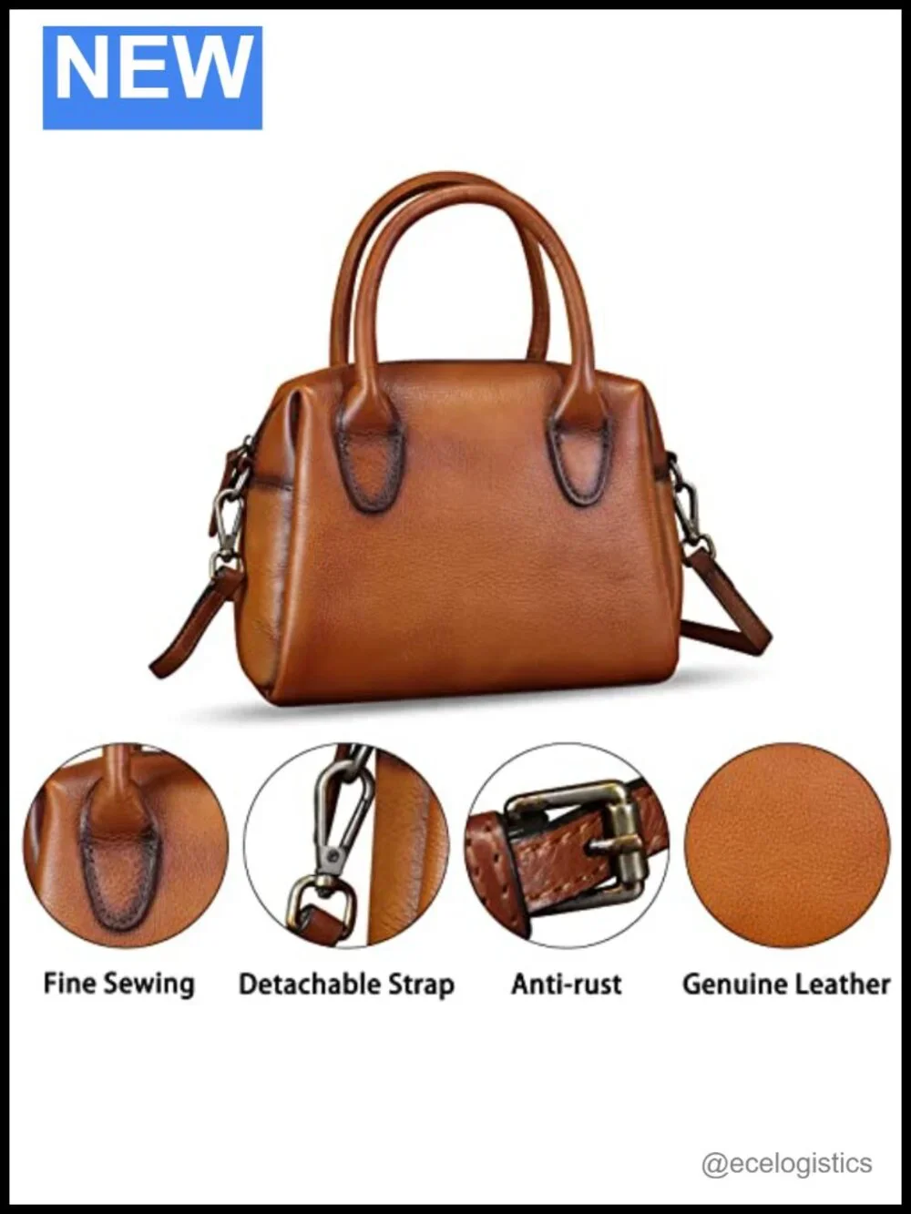 Genuine Leather Hobo Satchel Handbag Top Handle Crossbody Retro Purse